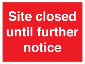Site closed until further notice